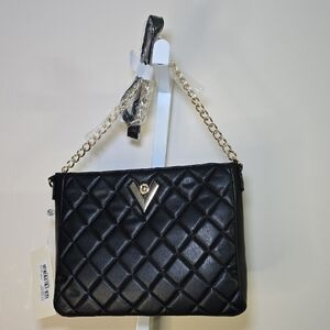Valentino Orlandi Elegant Black Quilted Handbag‎
